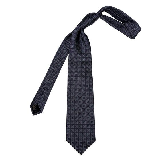 Brooks Brothers Tie Men's Purple Geometric Silk Necktie USA Woven England - Picture 1 of 6